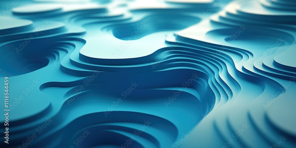 Poster intricate patterns of textured blue surfaces create a mesmerizing visual display resembling waves an