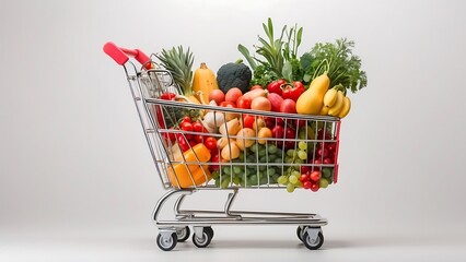 cart fild with fruits