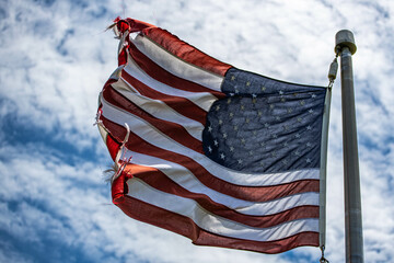 Flag, Fillmore birthplace, Summerhill, N.Y.