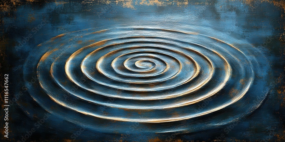 Poster ripple patterns create a serene effect on water surface with subtle lighting and depth