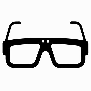 recommend clip art: Smart Glasses Black Silhouette Vector Art