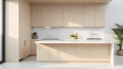 Modern Minimalist Kitchen with Elegant Finishes