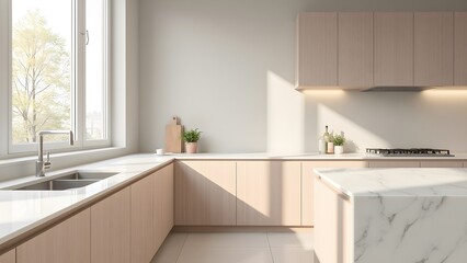 Modern Minimalist Kitchen with Natural Light