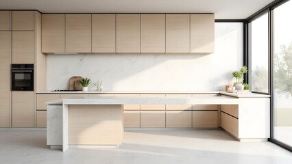 Modern Minimal Kitchen Design with Natural Elements