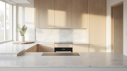 Minimalist Kitchen Design in Natural Light