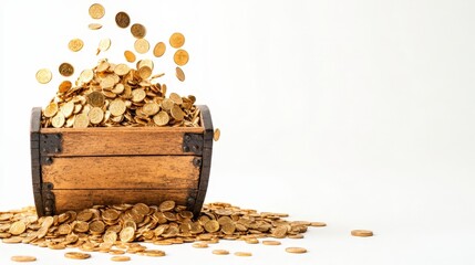 Overflowing treasure chest a symbol of wealth