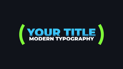 Curved Arc Accent Title