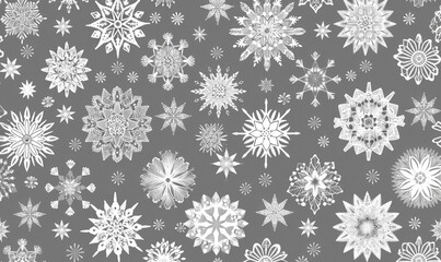 Dark gray background Snowflake Wallpaper for Holiday Party Invitations and Decorations 