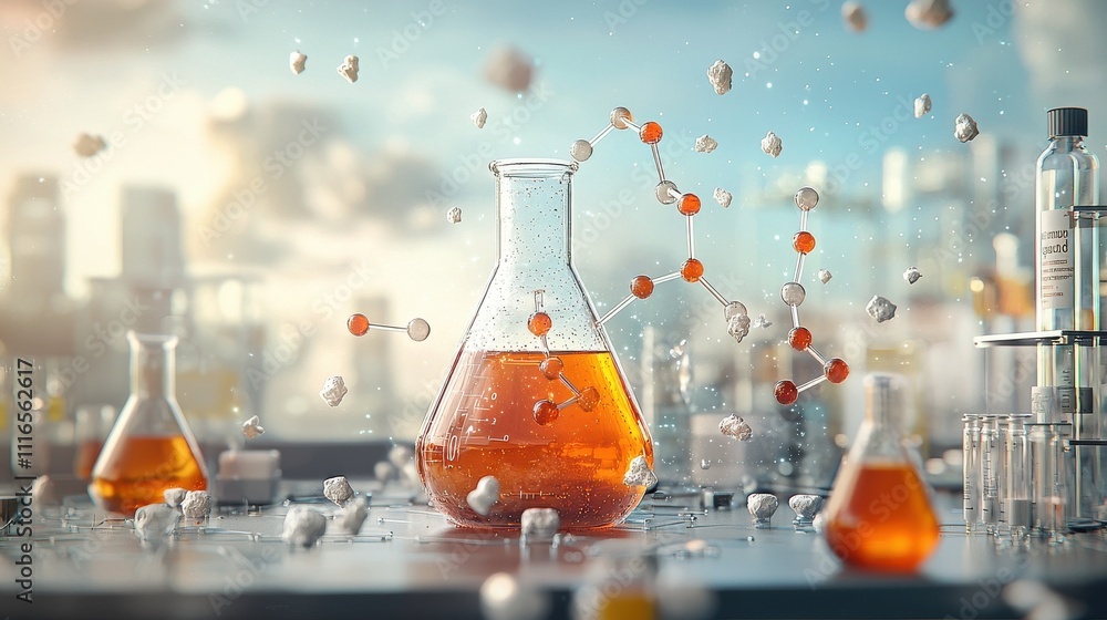 Aufkleber Dynamic simulation of chemical reactions between molecules in a laboratory environment an interactive exploration of molecular interactions and dynamics