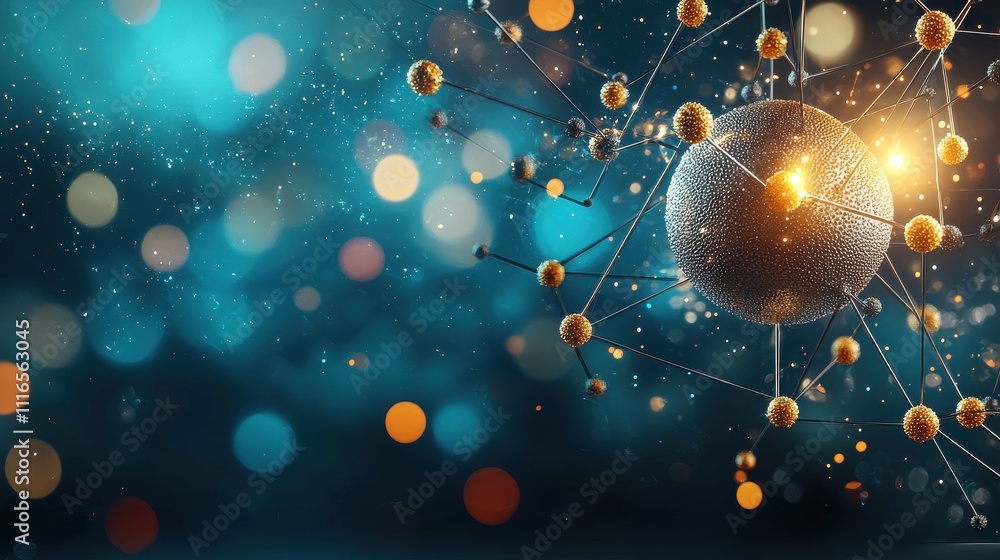 Poster Exploring the glowing molecular model of proteins in a distinct c standard environment a scientific visualization of protein dynamics