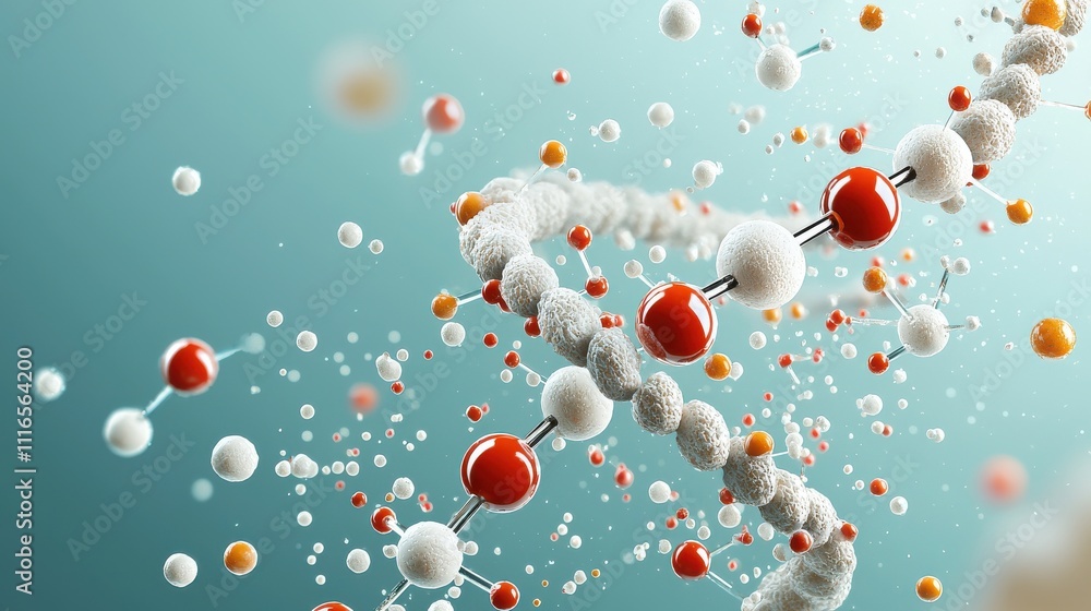 Poster exploring enzyme-substrate interactions a molecular model study in biochemistry research laboratory 
