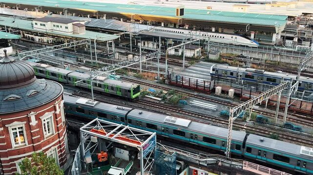東京駅に発着する山手線、京浜東北線、上野東京ラインと停車する東北新幹線