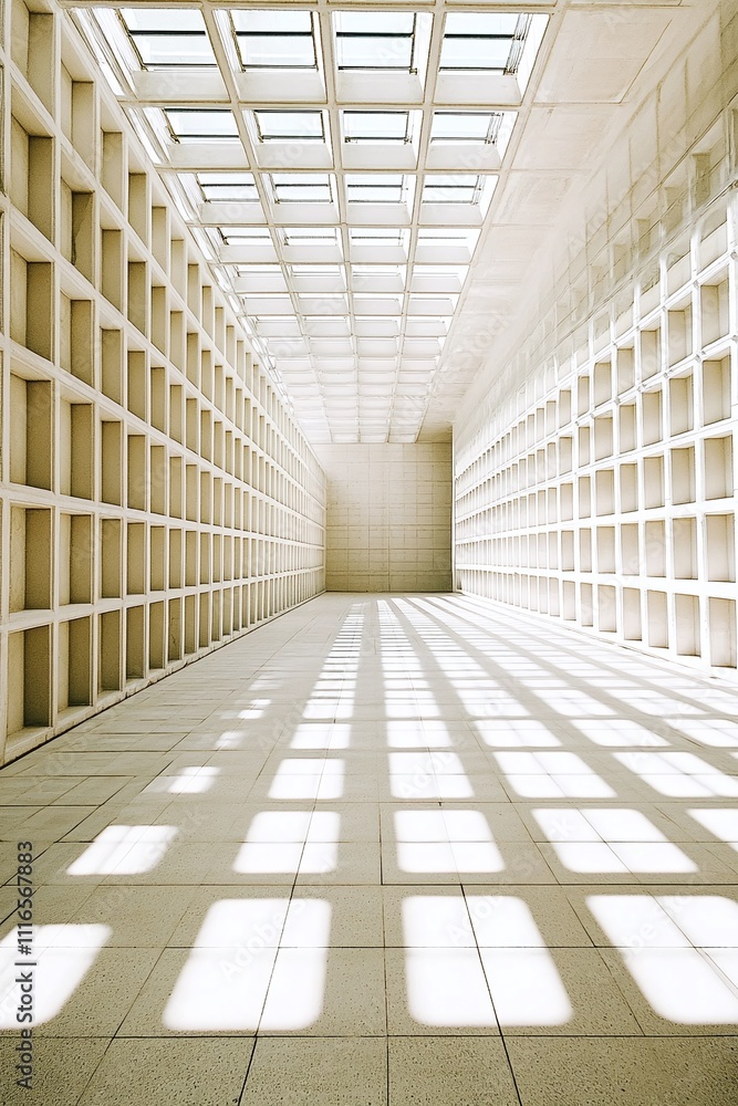 Poster a clean and minimalist grid pattern in neutral shades for a structured look.
