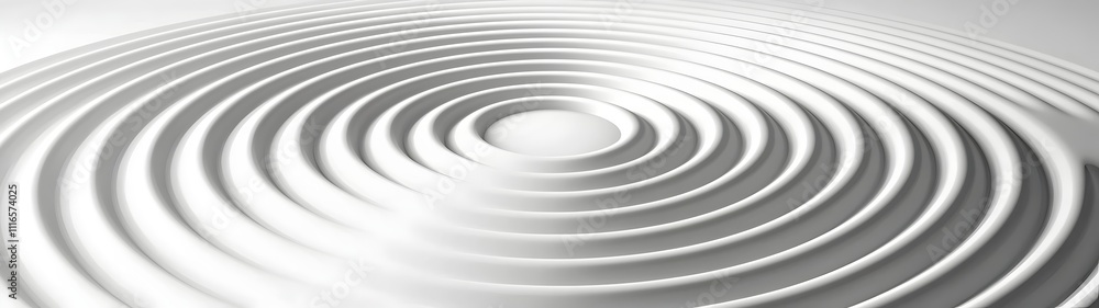 Poster an aesthetically pleasing close-up of concentric white ripples on a smooth surface, creating a seren