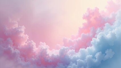 Fototapeta premium Majestic pastel clouds illuminating the sky during a serene sunset