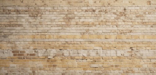 Cream-colored brick wall with subtle yellow undertones and slight cracks , tone, slight-cracks