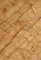 Flat woven bamboo mat on a wooden floor with natural bamboo background and subtle shadows, organic material , earthy tone, flat mat