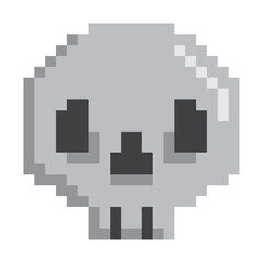 video game item pixelated skull