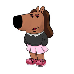 Chill girl, Chill guy mem Character