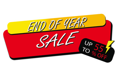 Obraz premium End of Year Sale Tag. Flash Sale 55%