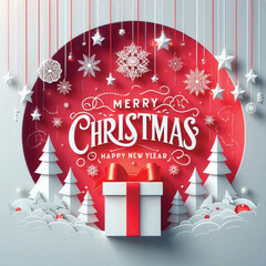 merry christmas greeting card