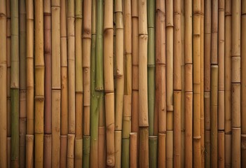 Woven bamboo texture on wooden fence background, wooden, rustic, fence