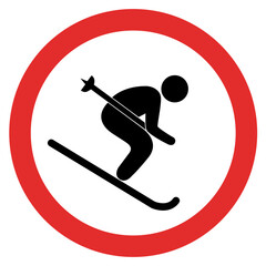 no skiing sign