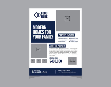 Real Estate Flyer design, Corporate Business flyer for real estate, one pager, advertisement design