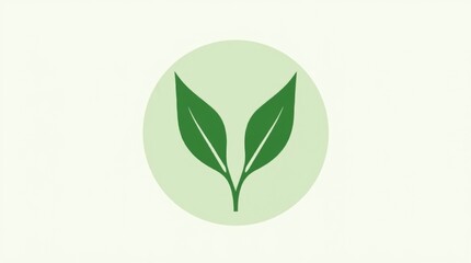 A minimalist image of a green leaf shaped like planet Earth, set against a clean white background, symbolizing nature conservation and environmental sustainability
