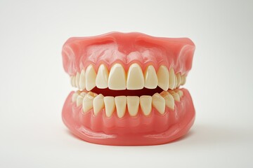 Obraz premium medical denture smile jaws teeth on white background