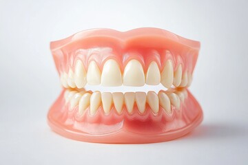 Obraz premium medical denture smile jaws teeth on white background