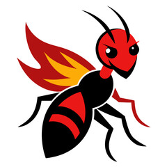 Fire Ant mascot logo design