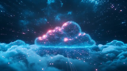 Cloud based digital concept for data storage solutions image