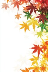 Fototapeta premium Colorful Fall foliage background. Seasonal theme for greeting card background.