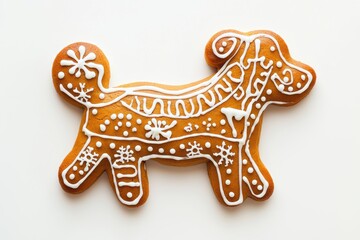 Gingerbread Dog Treats Beautifully Decorated with Icing for Your Furry Friends Delight