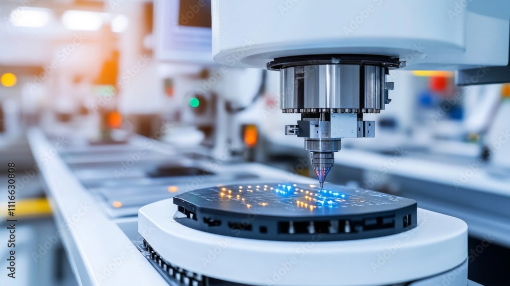 Poster automated manufacturing machine assembling a circuit board