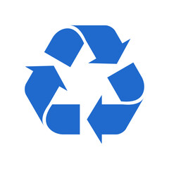 Recycle symbol for paper waste