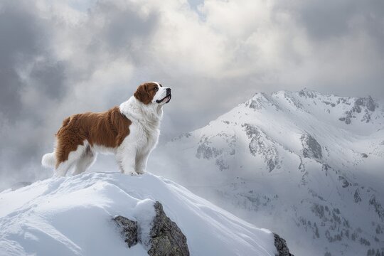 Saint Bernard in the Mountains