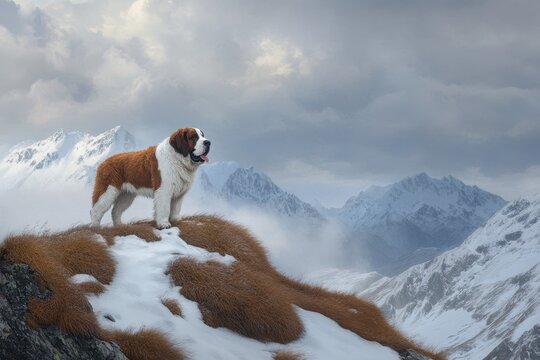 Saint Bernard in the Mountains