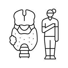 postpartum depression woman disease line icon vector. postpartum depression woman disease sign. isolated contour symbol black illustration