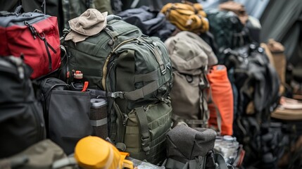 A Collection of Adventure Backpacks Ready for Exploration