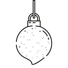 Minimalist Christmas ornament with design Vector