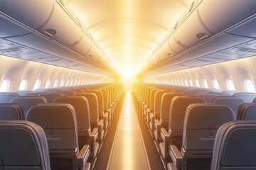 Fototapeta premium Modern Airplane Interior