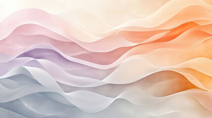 Obraz premium Abstract flowing fabric with soft pastel colors.