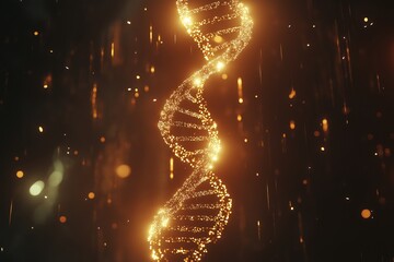 Obraz premium Glowing DNA Strand