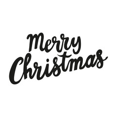 Vector lettering for Christmas. Typography text in flat style. Isolated font template for design