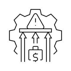 spending limits budget planning line icon vector. spending limits budget planning sign. isolated contour symbol black illustration