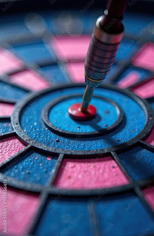 Aufkleber a dart strike at the center of a colorful dartboard creates an engaging atmosphere during a lively g