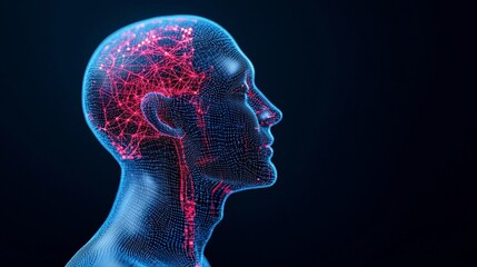 Obraz premium Dynamic Image Representing Machine Learning, AI, and Chat Bot Network Alongside Big Data and Blockchain Technology.