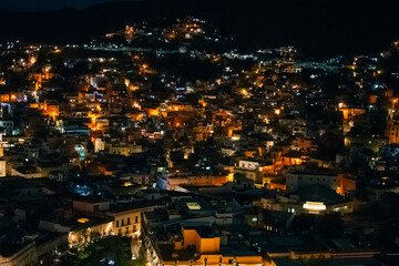 Guanajuato, Mexico. December 24, 2023 Architecture and facade in city houses in Guanajuato, Mexico.
